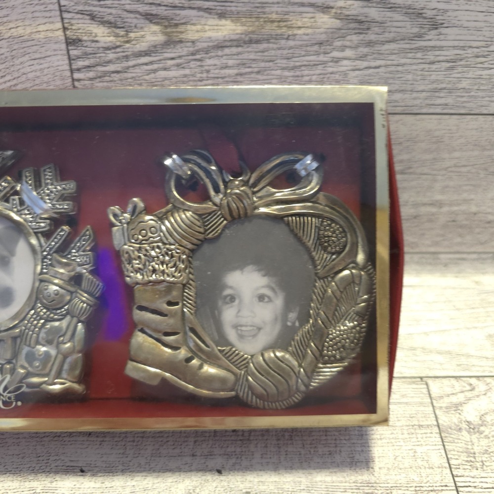Gorham Vintage Silverplated Picture Frame Ornaments Set of 3 NIB - Picture 4 of 7